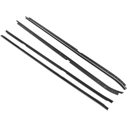 Findmall Window Weatherstrip Kit for 1982-1987 Buick Regal, 4-Piece, Black & Chrome