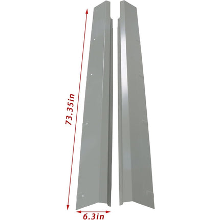 Findmall Slip-On Outer Rocker Panel Pair for 2014-2018 Chevrolet Silverado GMC Sierra Double Cab, Silver