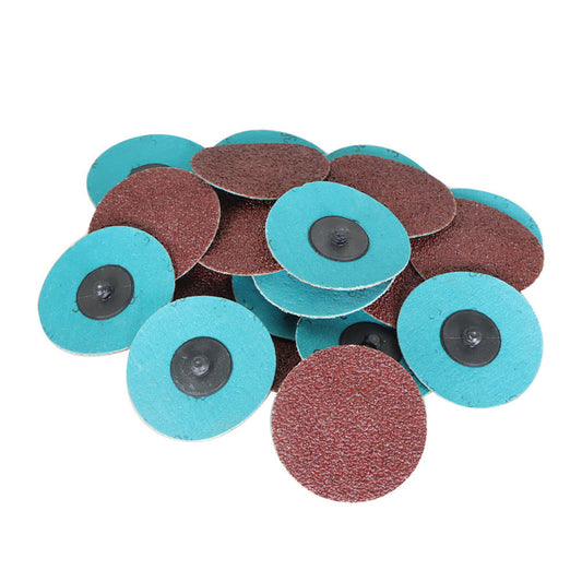 findmall 25Pcs 3 Inch 36 Grit Roll Lock Sanding Disc, Aluminum Oxide Die Grinder Quick Change Discs for Die Grinder Surface Burr Rust Paint Polish