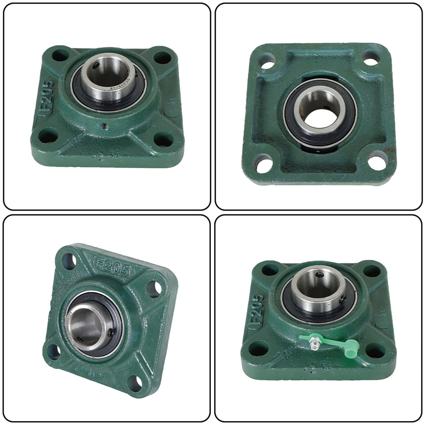 findmall 4Pcs UCF205-16 Pillow Block Bearing 1 Inch Bore Pillow Block Bearings Bearing Steel 4 Bolt Pillow Block Flange Bearing Self Alignment