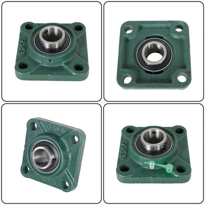 findmall 4Pcs UCF205-16 Pillow Block Bearing 1 Inch Bore Pillow Block Bearings Bearing Steel 4 Bolt Pillow Block Flange Bearing Self Alignment