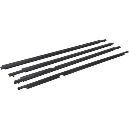 Findmall Black Window Weatherstrip Kit for 2009-2012 Toyota Corolla, 4-Piece, 75710-02210