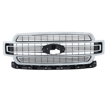 Findmall Chrome Front Bumper Grille Grill Replacement for F150 LIMITED 2018-2020 Replacement for JL3Z8200RA