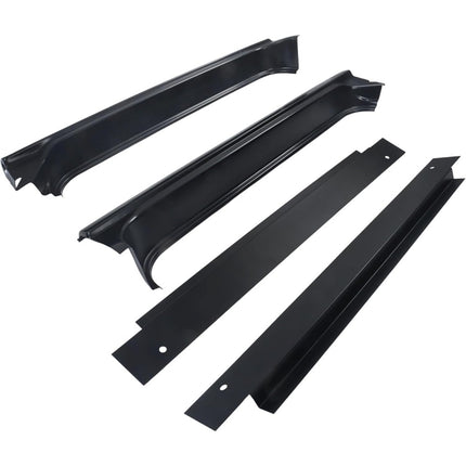 Findmall 4-Piece Inner and Outer Rocker Panel Set for 1967-1972 Chevrolet C10, Black