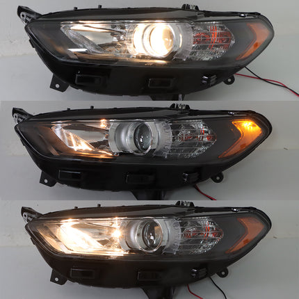 Findmall Headlight Assemblies for 2013–2016 Ford Fusion Front Left and Right, Replaces DS7Z-13008-A and DS7Z-13008-B