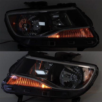 Findmall Driver Side and Passenger Side Headlights Assembly Halogen Replacement for Colorado 2015-2022 Housing Black Lamp LH RH 2PCS GM2503407 GM2502407