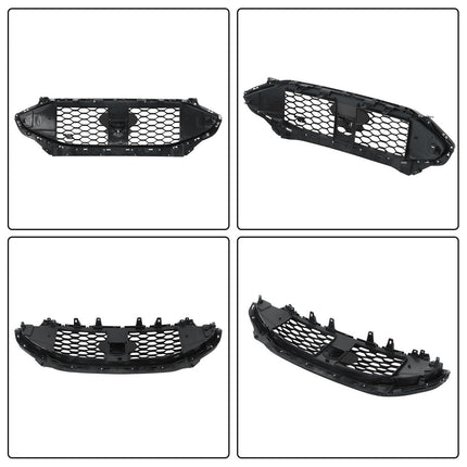 Findmall Front Upper Bumper Grille Honeycomb Camera Hole Gloss Black Replacement for 2019-2022 Edge ST Sport