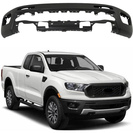 Findmall Paintable Steel Front Bumper Without Parking Sensor Holes for 2019‑2023 Ford Ranger, Replacement FO1002435 KB3Z17757AAPTM