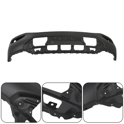 Findmall Primed Steel Front Bumper Face Bar without Parking Sensor Holes Replacement for 2016-2018 GMC Sierra 1500, 23381975, GM1002865