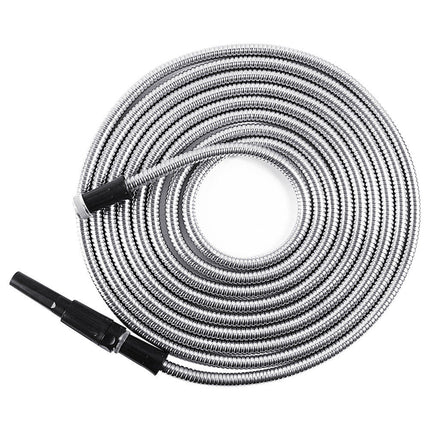 findmall Stainless Steel Garden Hose with Nozzle – Flexible, Kink-Free, Rust-Proof Heavy Duty Metal Water Hose