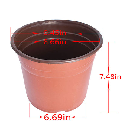 Findmall 100 Pack 9.4 Inch Plastic Nursery Pots with Drainage Holes, Round Plant Pots for Seed Starting, Seedlings, Flowers and Transplanting