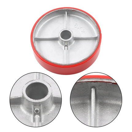Findmall 1 Pack 8" Polyurethane on Aluminum Core Caster Wheel, Heavy Duty Industrial Wheel with Roller Bearing, 1000 LB Capacity