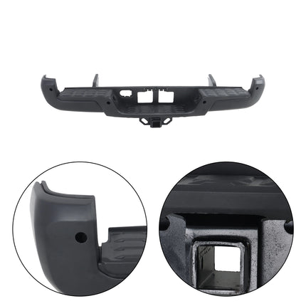 Findmall Black Rear Step Bumper for 2016-2023 Toyota Tacoma, TO1103134