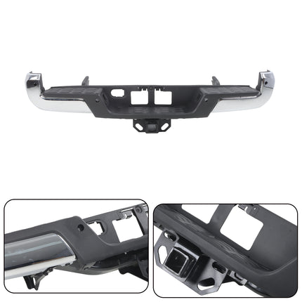 Findmall Chrome Rear Step Bumper for 2016-2023 Toyota Tacoma, TO1103130
