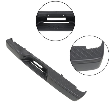 Findmall Black Rear Step Bumper for 2004-2015 Nissan Titan, NI1103117